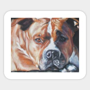 American Staffordshire Terrier Fine Art Painting Sticker